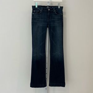 7 FOR ALL MANKIND BLUE CRYSTAL WIDE LEG JEANS SIZE 27